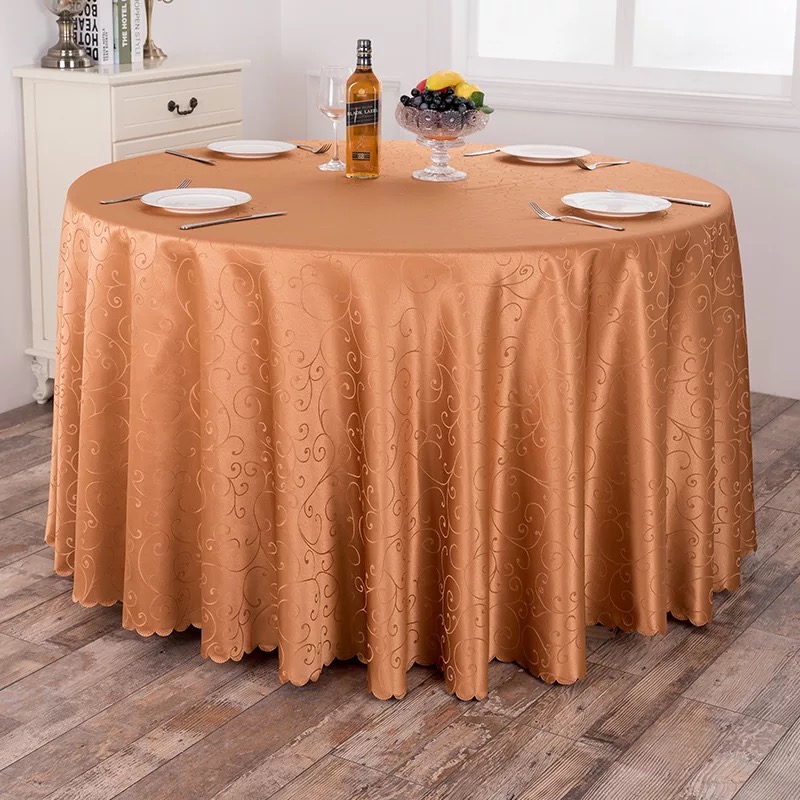 280cm Width Polyester Jacquard Fabric For Hotel Table Cloth Curtain Material