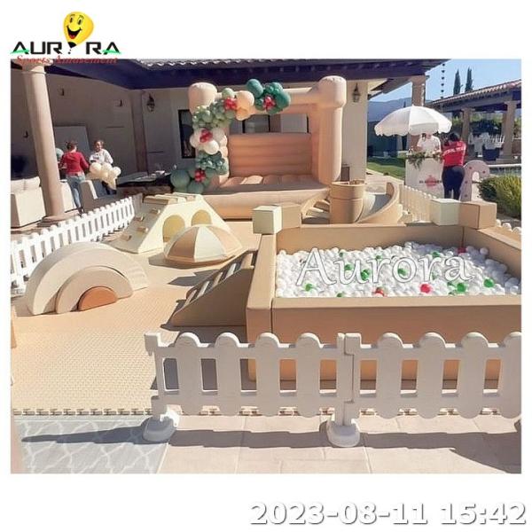 Soft Play Set Beige And White Neutral Colors Kids Party Center Soft Play