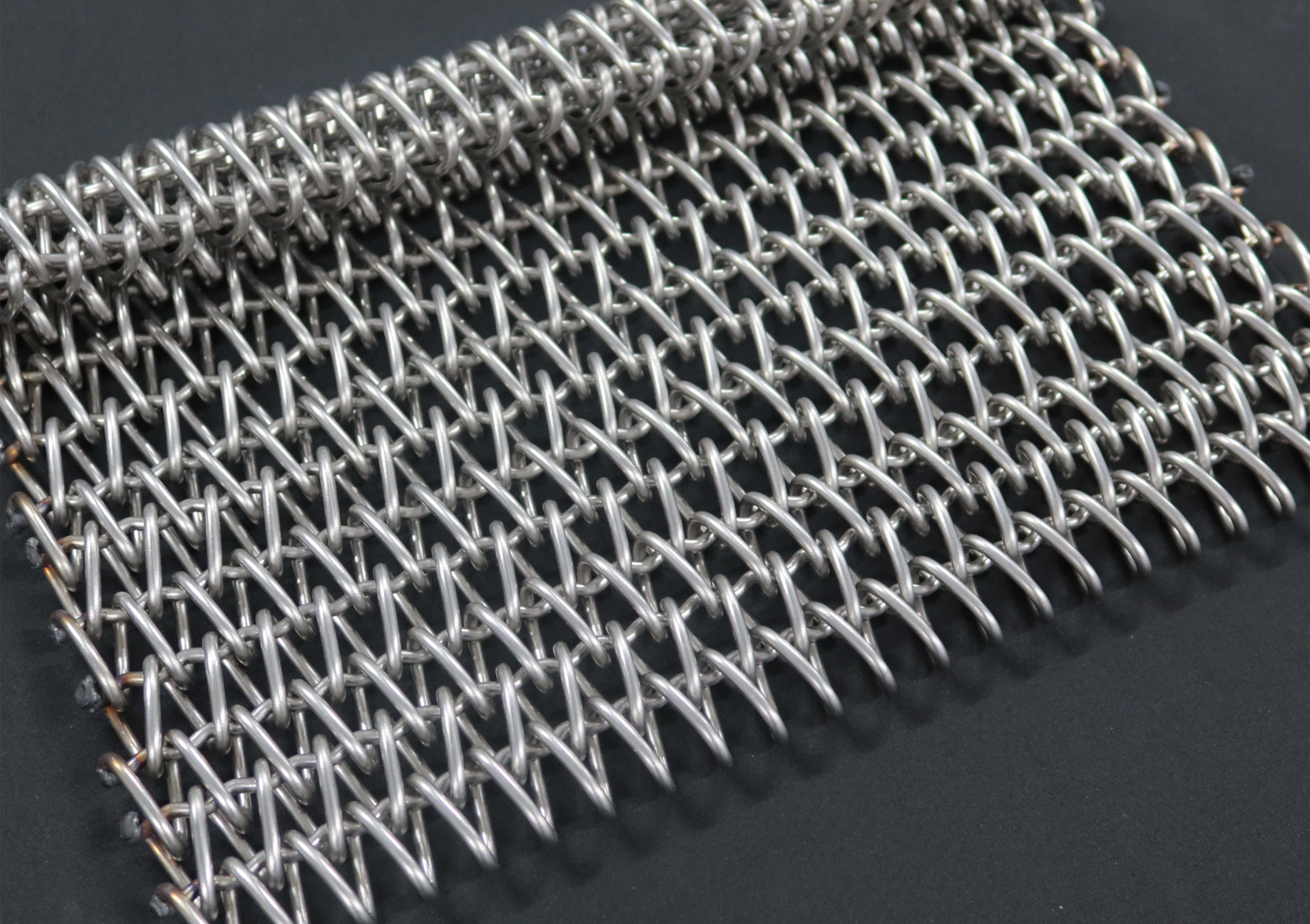 304 Stainless Steel Balanced Weave Conveyor Belt Bread Baking Chain Link Wire Mesh