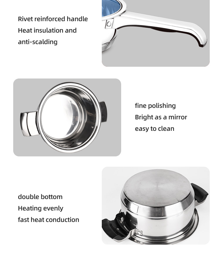 OEM/ODM Different Piece Non Stick Cookware Set Custom Pots And Pans Wholesale 15pcs Stainless Steel Cooking Pot Set