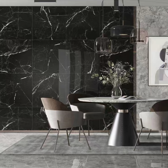 Interior Tiles Add a Touch of Luxury with Black and White Stone Cut Wall Tiles