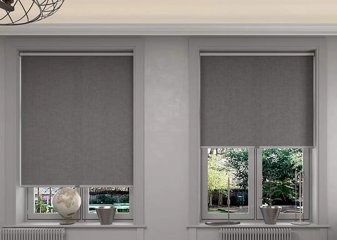 Remote Control Electric Rolling Curtain Intelligent Windproof For Office Living Room