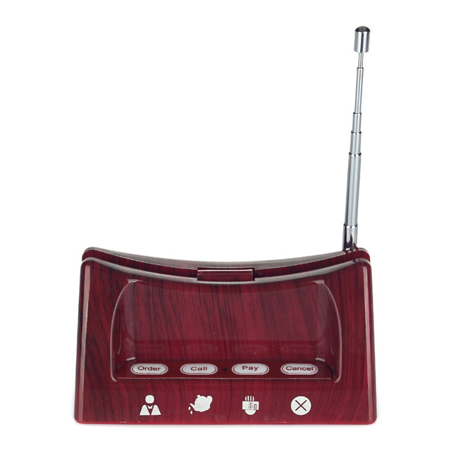 Restaurant waterproof wireless pager 4 keys push button with menu holder
