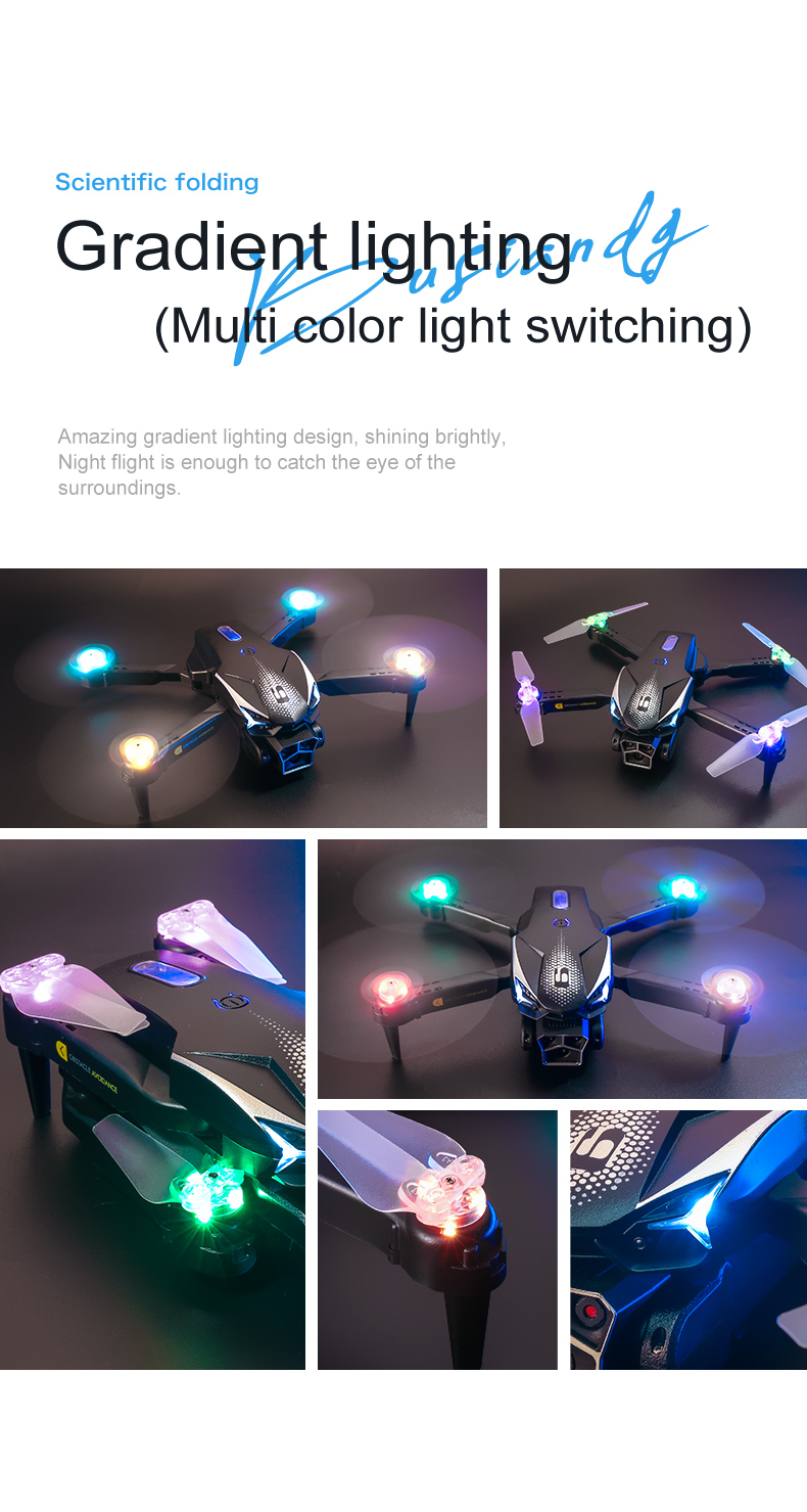 Triple Camera Drone With Obstacle Avoidance Quadcopter Uav Lu600 Flight Time About 4-5min Plastic Construction