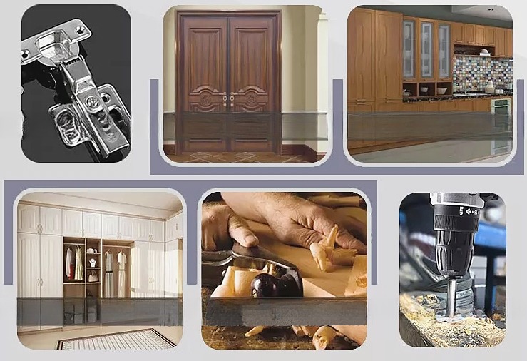 Door Lock Hole Cabinet Hinge Drilling Boring Machine For Wood Furniture