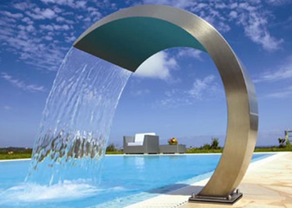 Simple Style Stainless Steel Water Fountain , Stainless Steel Pool Water