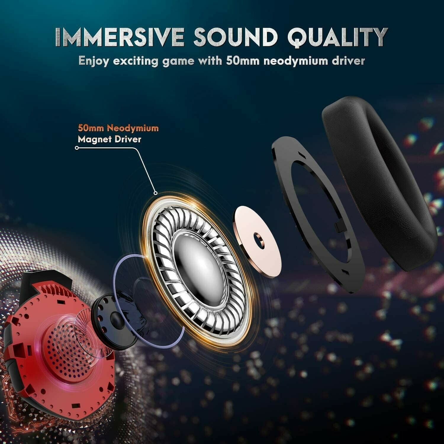 PS4 117dB Onikuma K2 Pro Stereo Gaming Headset
