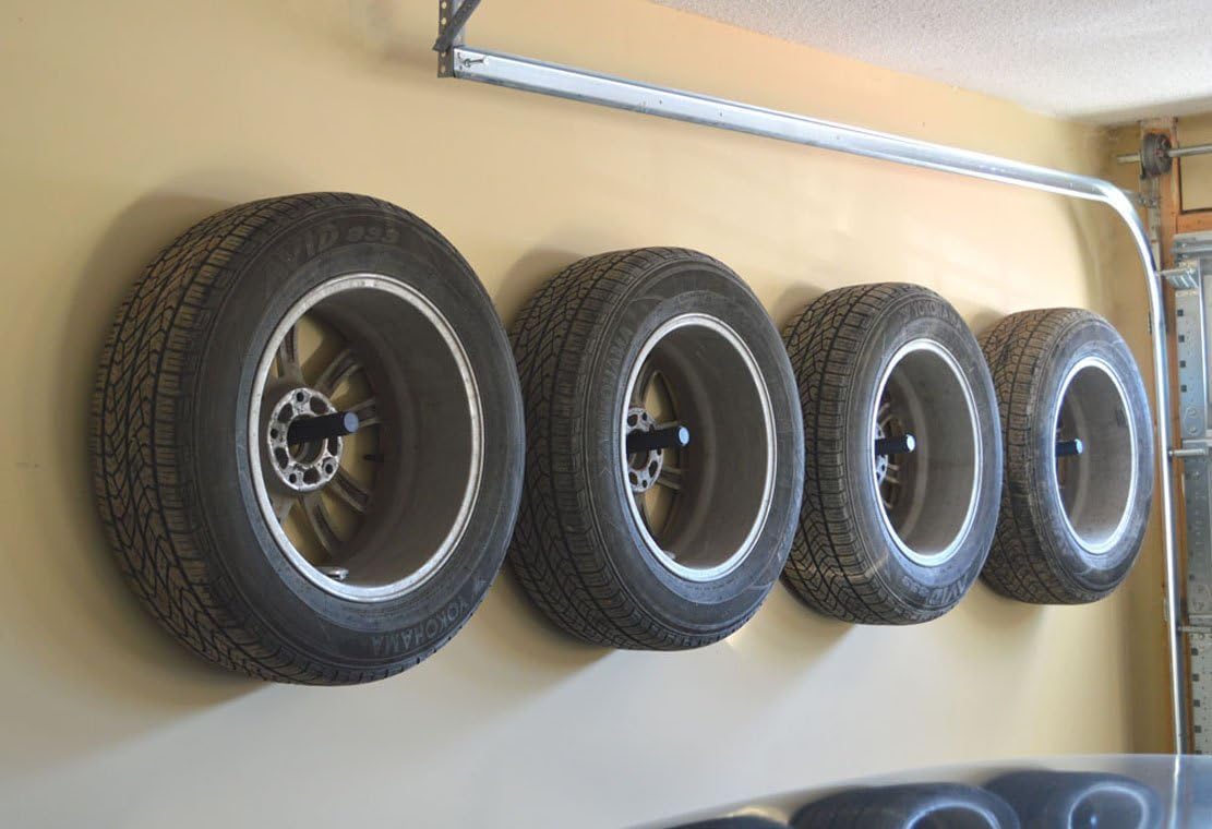 Stamping Work Process Flush Wheel Hangers Wall Mount Tire Rack for Heavy Duty Storage