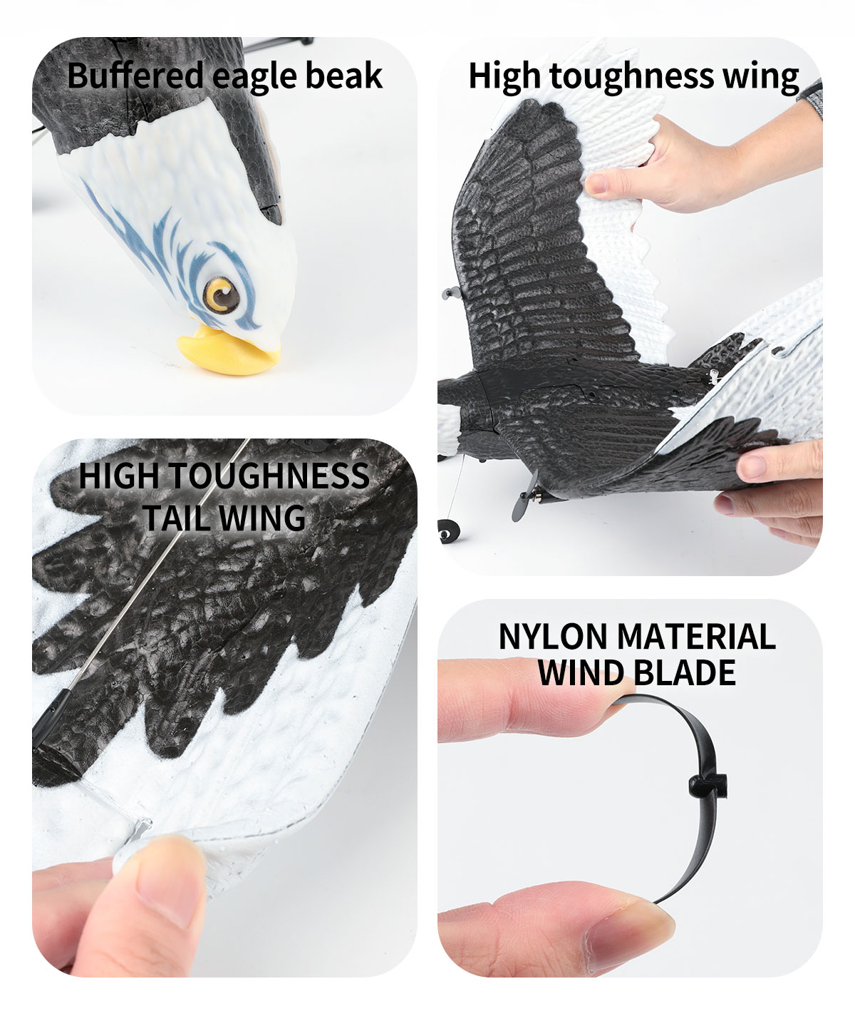 Features RTF 3ch Epp Foam Rc Simulation Wingspan Bald Eagle 2.4g Rc Glider Airplane Toys with 14 Years up Age Range