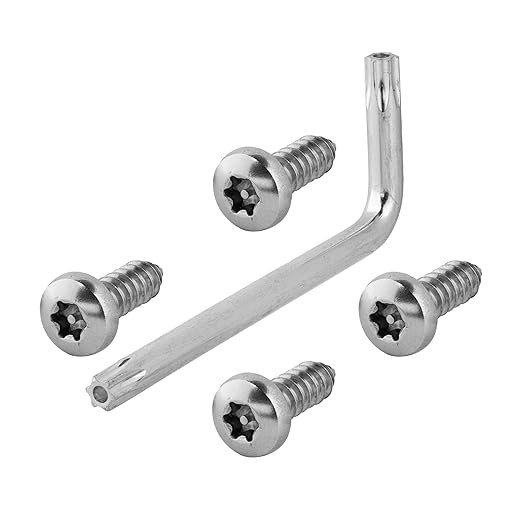 Anti Theft License Plate Screws Rustproof Stainless Steel Car Tag Plate Mounting Hardware M6 1/4" Tamper Proof Screws For Front Rear Frame Holder