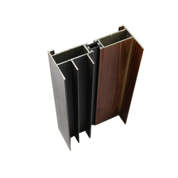 High Hardness Wood Finish Aluminium Profiles T5 T6 For Kitchen Door / Curtains