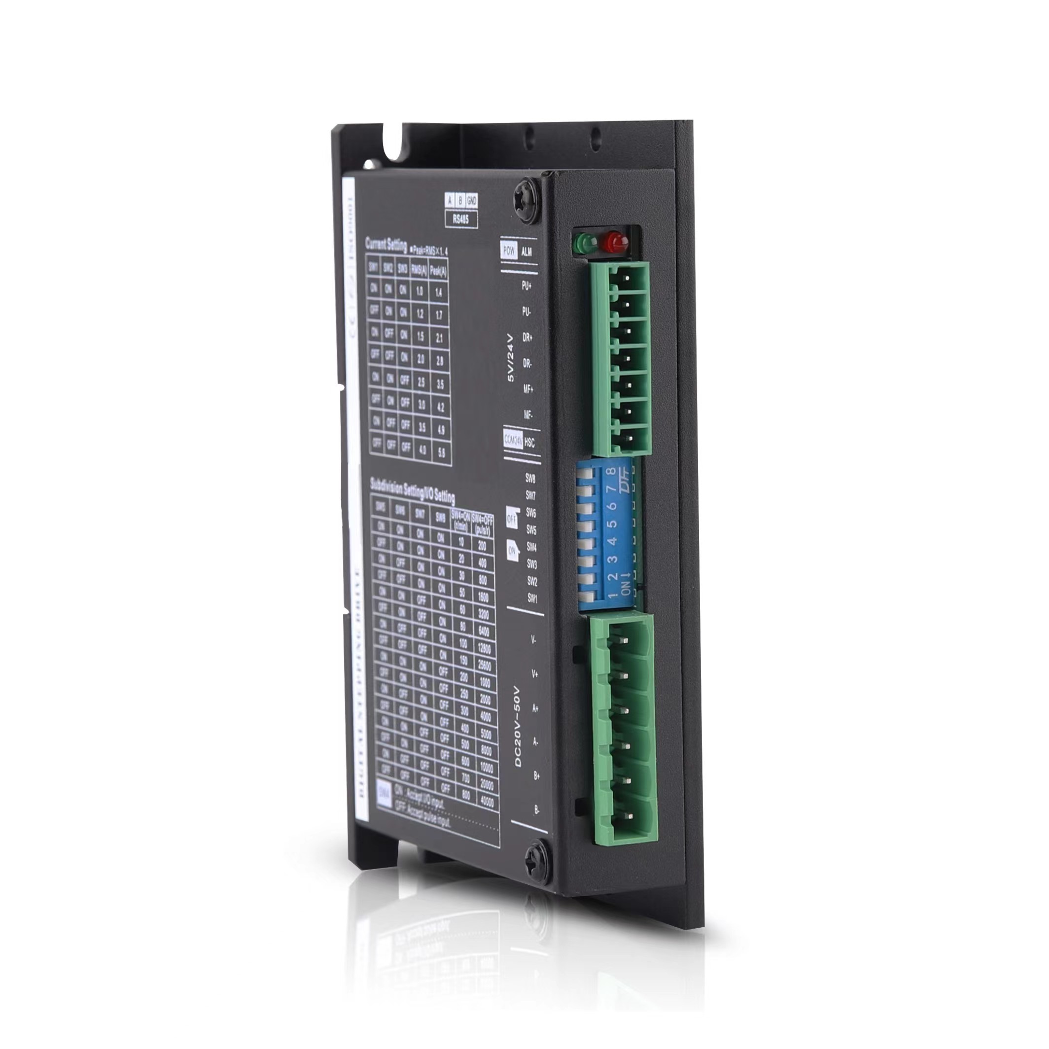 CNC Two Phase Hybrid Stepper Driver 24-50V DC RS485 Communication