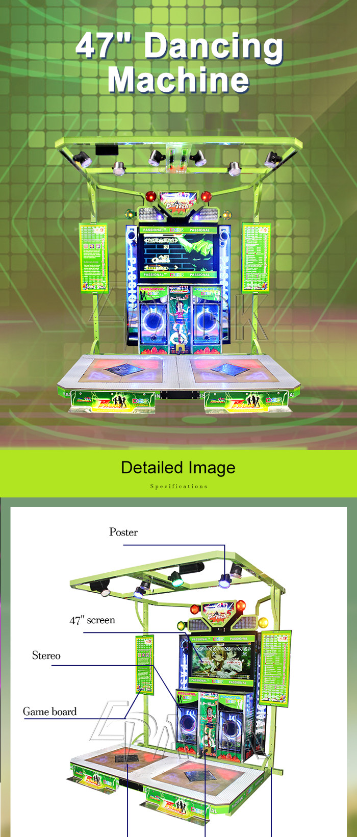 Fitness Room Coin Operated Arcade Dance Machine For Entertainment Hall