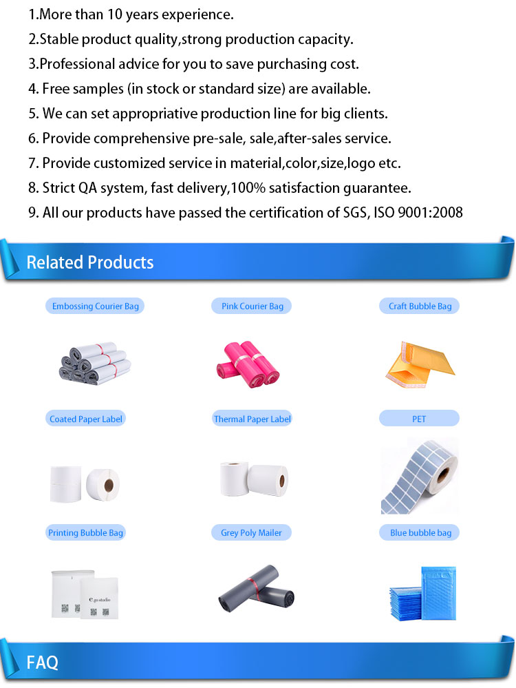 Custom clear plastic wrap PE air padded bubble shipping mailer bags