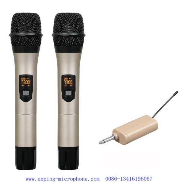 Quality C7 / professional universal UHF wireless microphone  with 16 selectable frequency with two handhelds & 6.35 transmitter for sale