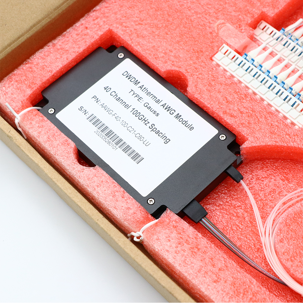 40CH 100GHz WDM Wavelength Division Multiplexing Athermal AWG Module