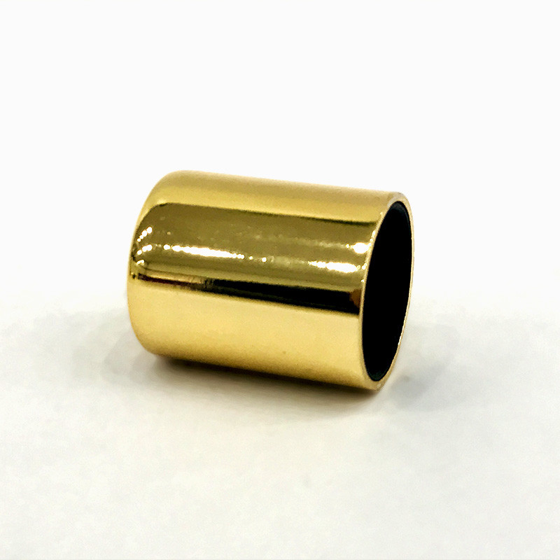 Classic Hot Sale Zinc Alloy Gold Cylinder Shape Metal Zamac Perfume Bottle Cap