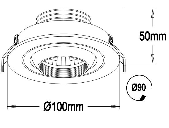 3W 240LM 4000K Natural White 15D Beam Angle Of Led Spotlight With TUV Certificate