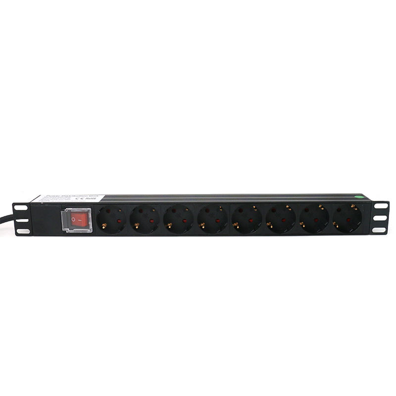 MT-6101 1U 19" Rack Mount 6 way Euro Type  Network Server Cabinet 8 Ports 19inch rack mount Euro PDU