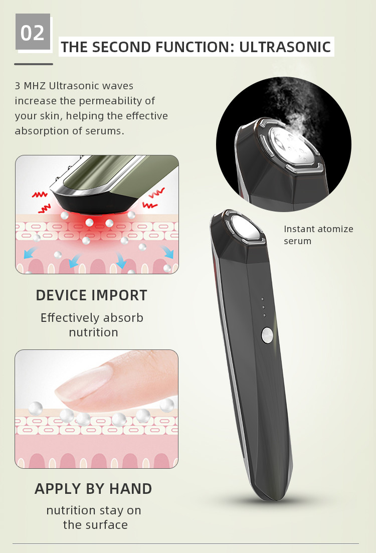 PSE 1000mAh Eye Beauty Massage Stick 90KHz SS316 DC5V