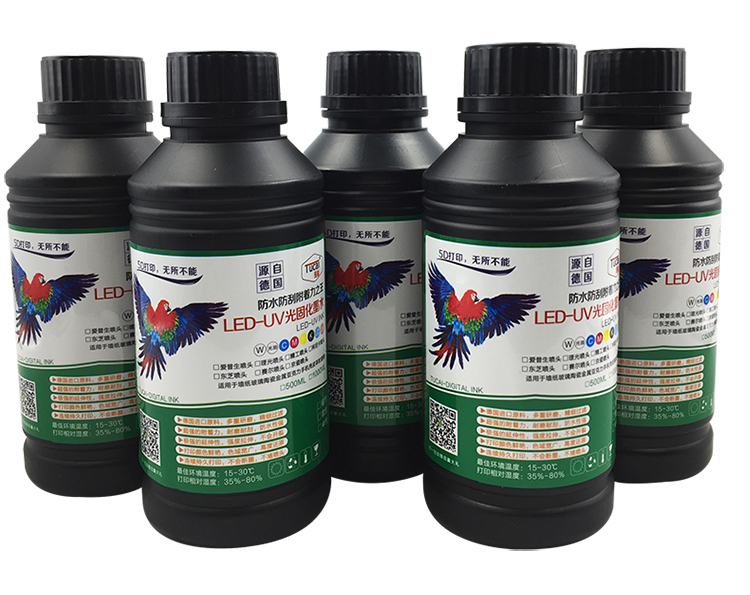 Strong Adhesion EPSON UV Ink Low Smell Uv Dye Ink 500ML/Bottle For Epson Printing
