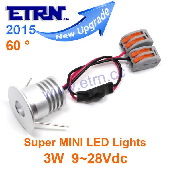 Aluminium Shell DC12/24V 3W 60° Super Bright MINI LED Downlights Cabinet Light
