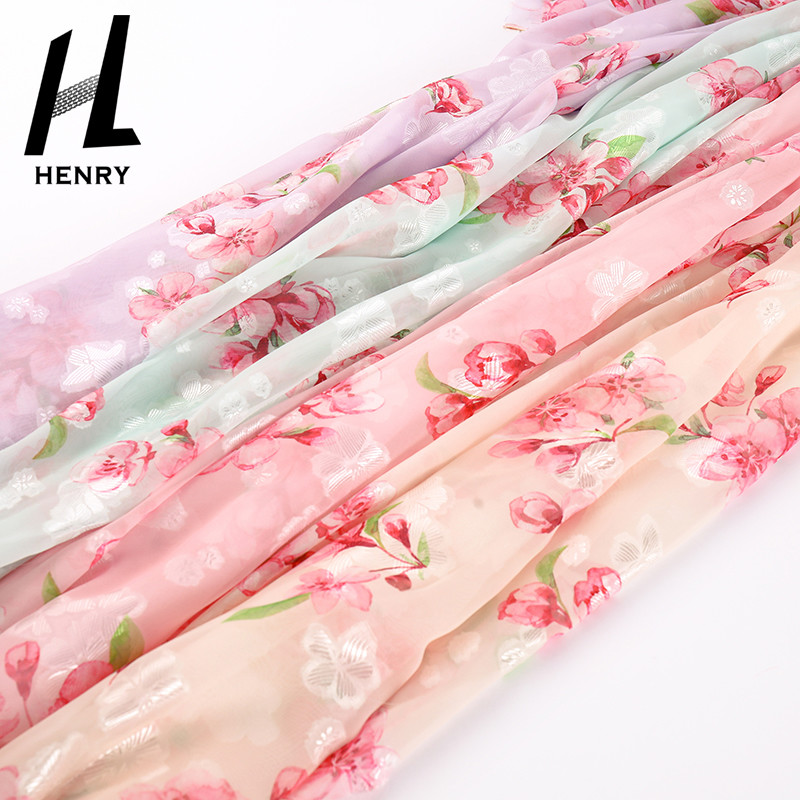 Floral Printed Polyester Chiffon Fabric For Fashion Garment Textile