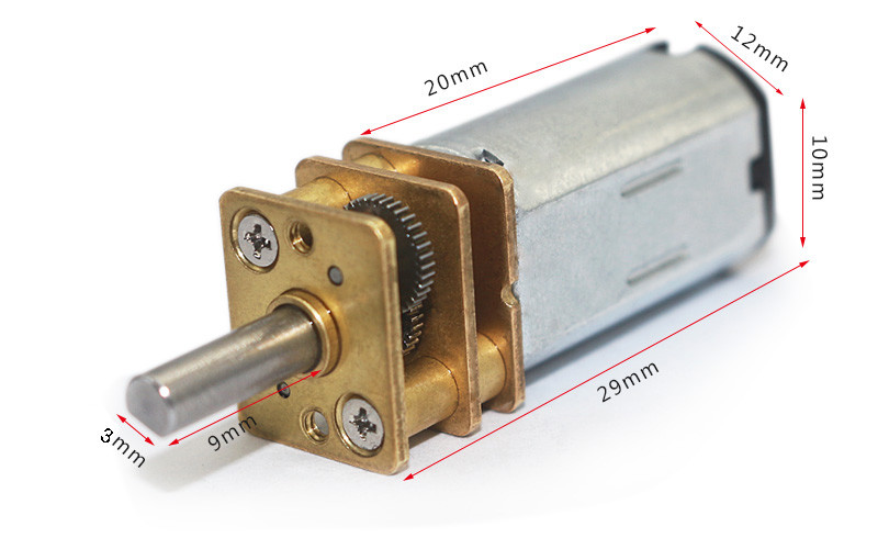 12mm N30 Micro DC Gear Motors 2000rpm 3mm Dia Shaft 6v 12v DC