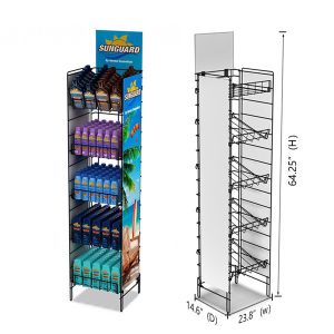China Metal display racks changable poster for soft drinks shampoo free standing wire display racks on sale