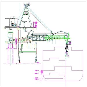 1800 t/h Ship Loading System For Chemical Bulk Cargo Handling