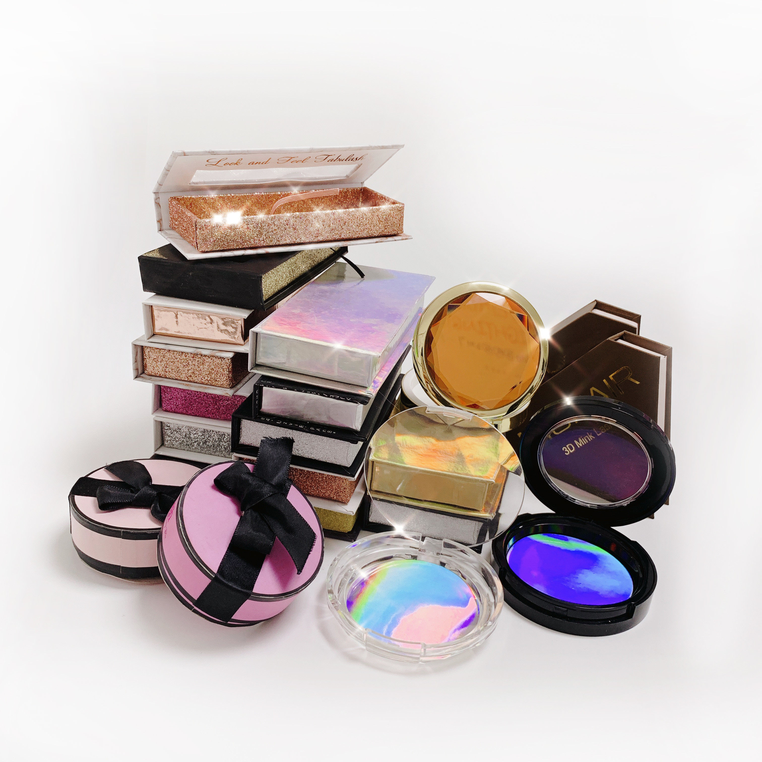 Light Eyeliner Magnetic Eyelashes Customized Package Realistic Looking