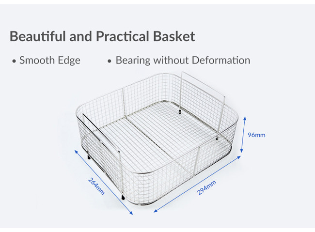13L Heated Ultrasonic Cleaner 300W Ultrasonic Power With Basket