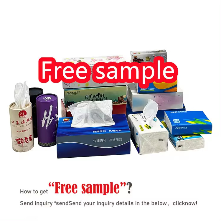 High Quality Soft 2 Ply 50 Sheets Cylinder Round Virgin Paper Box Car Facial Tissue