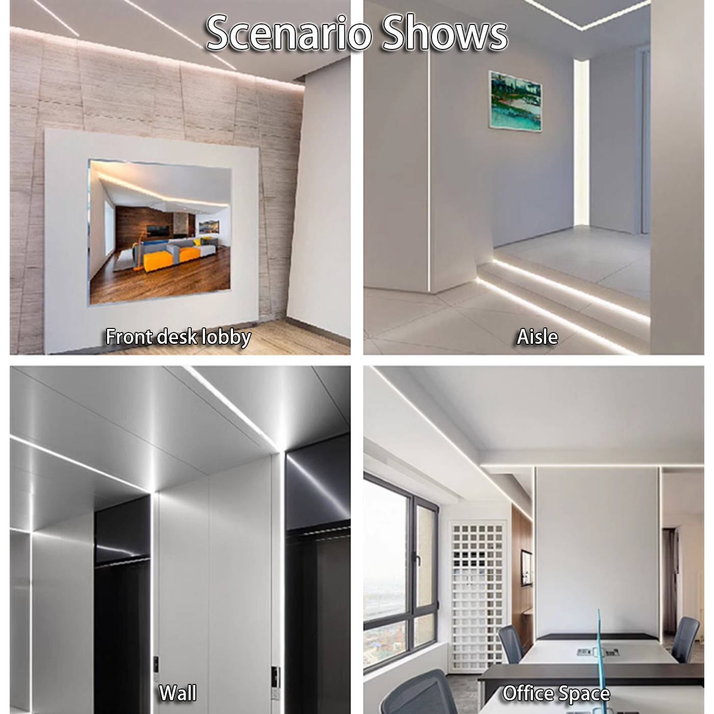 24V Three-Color LED Light Strip Low Voltage No Flicker Ceiling Linear Light 8mm Wide Ultra-Thin Self-Adhesive Light Strip