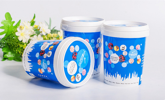 Round 500ml Plastic Yogurt Containers With Lid Can Be Leakproof