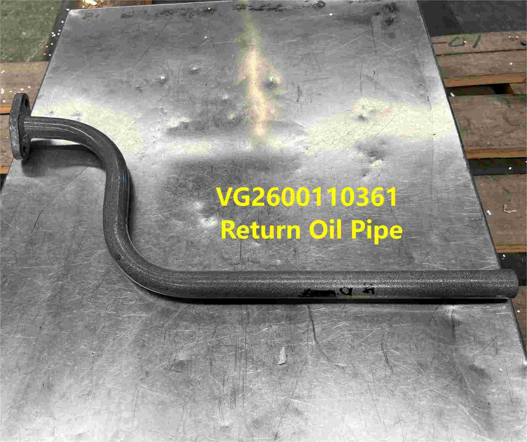 VG2600110361 Return Oil Pipe Turbocharger HOWO Truck Parts