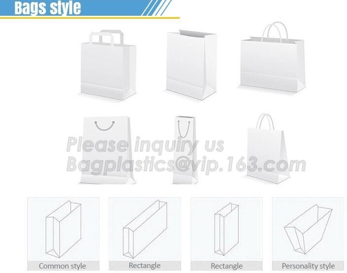 Customized Red Printed Kraft Paper Shopping Bag with Ribbon Handles and Bowknot,Kraft Paper Shopping Bag with Kinds off