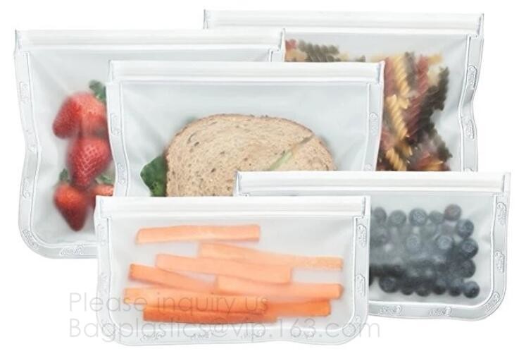 Reusable Silicone Food Storage Bag Washable Silicone Fresh Bag for Fruits Vegetables Meat Preservation bagplastics bagea