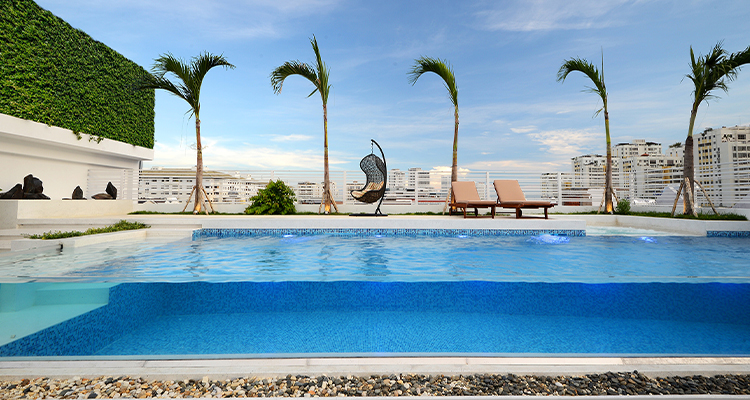 Outdoor Above Ground Swimming Pool with Low Water Absorption and Clear Panel
