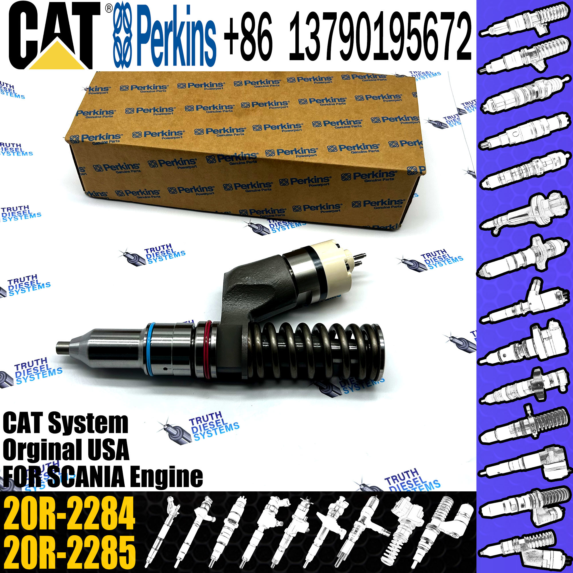 374-0750 244-7715 Common Rail Injector 10R-3264 20R-2284 For C15 Engine