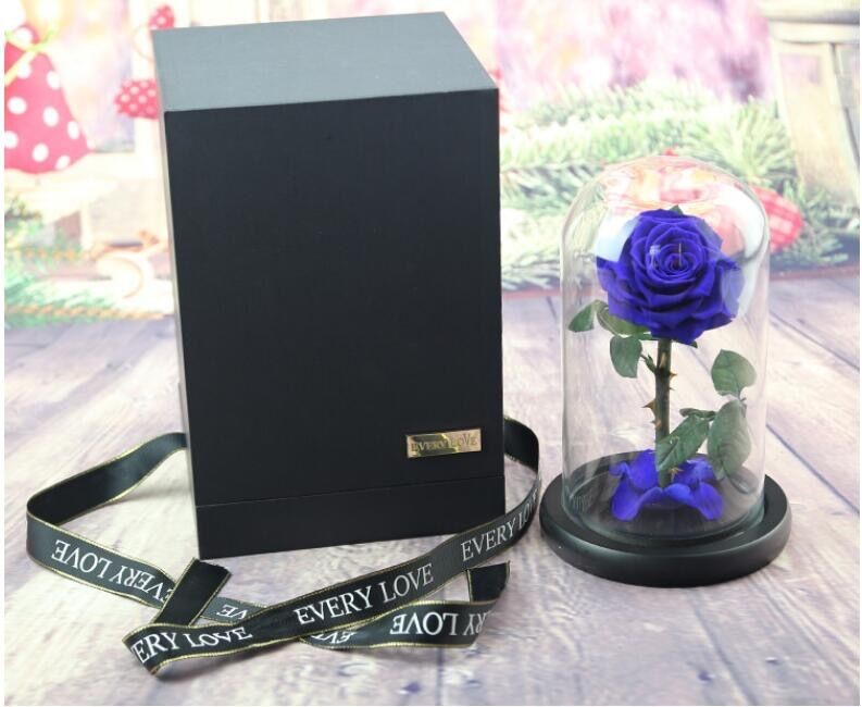 Beautiful Rose Flowers Everlasting Rose Preserved Flower Eternal Rose in Glass