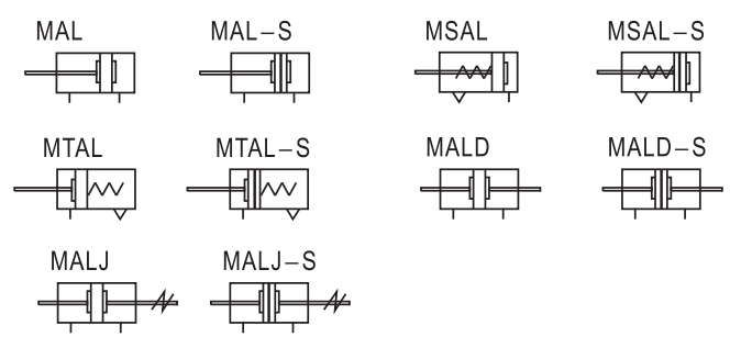 Airtac Type MAL Series Mini Pneumatic Air Cylinder Aluminum Alloy