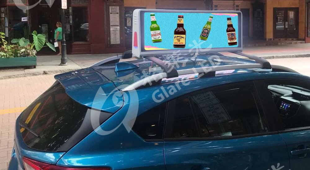 4G P5 Vehicle Top Advertising Taxi Roof Top LED Sign Top Variable Message Display