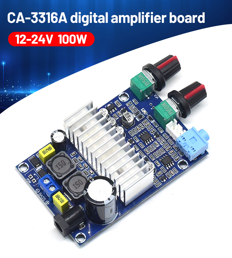 100W Stereo Class D Digital Amplifier Module TPA3116 for Home Subwoofer Amplifier Board