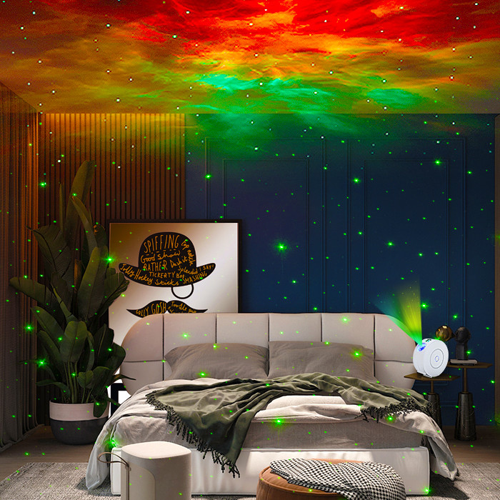 Multiscene ABS WiFi Galaxy Projector , Multifunctional Bluetooth Star Projector