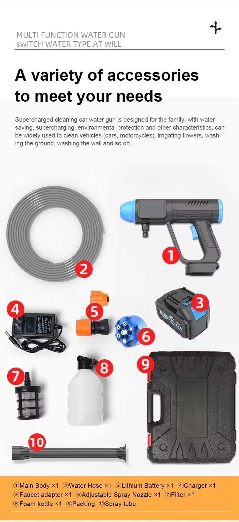 220V Commercial Push Type Car Washer Easy To Operate Car Washer Machine Hot Selling Car Pressure Washer