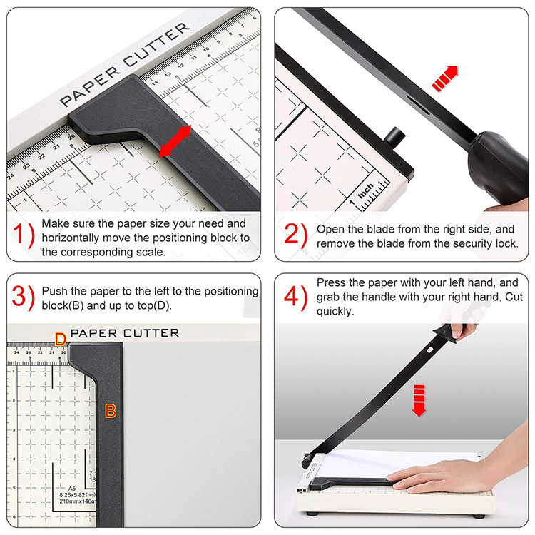 Multi Color A4 Paper Cutter Versatile Tool for School Office Household Stationery