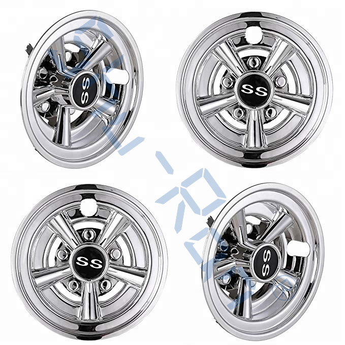 Golf Cart SS Wheel Covers Hub Caps for Most Golf Carts 8 inch