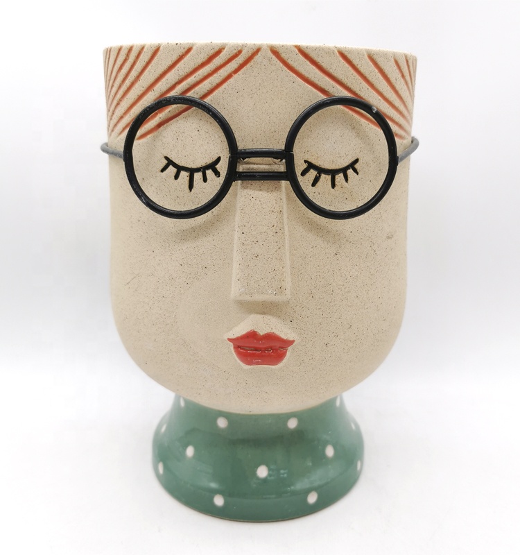Porcelain Ceramic Plant Pots For Succulents Lovely Instagram 3D Unique LADY Shaped