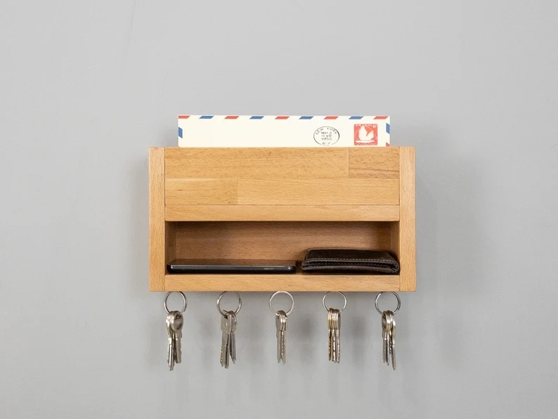 wooden key holder for wall key organizer key holder wall key holder